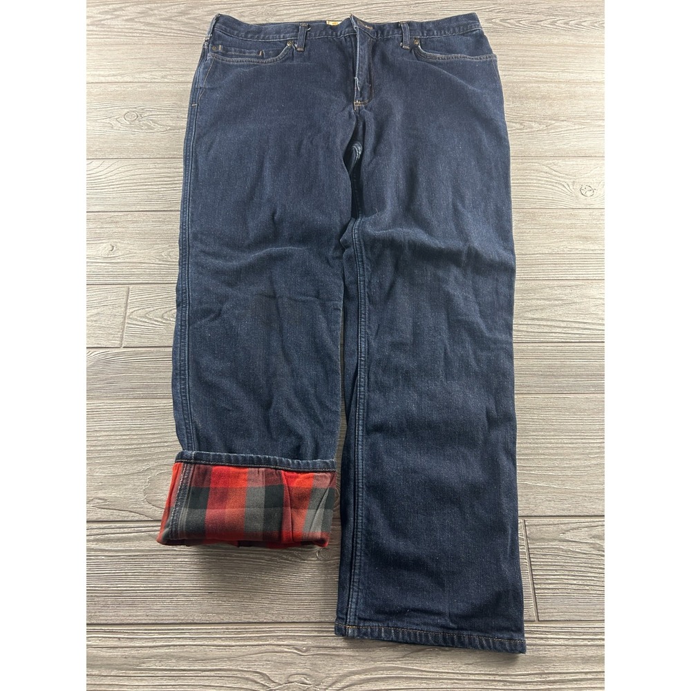 Carhartt ORIGINAL-FIT STRAIGHT LEG BLAINE FLANNEL-LINED JEAN Size 18 Short